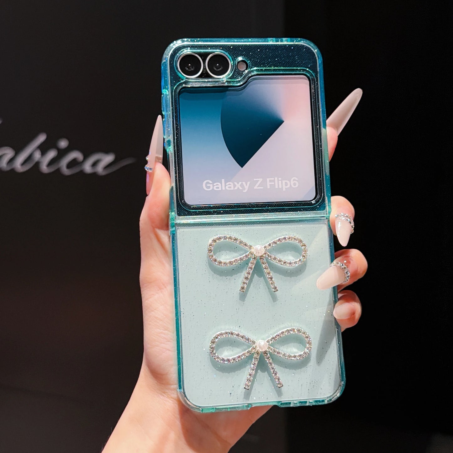 for Motorola Razr 70 60 50 Ultra 40 60Ultra 70Ultra Korean 3D Glitter Rhinestone Bowknot Fold Case Shockproof Soft Cover