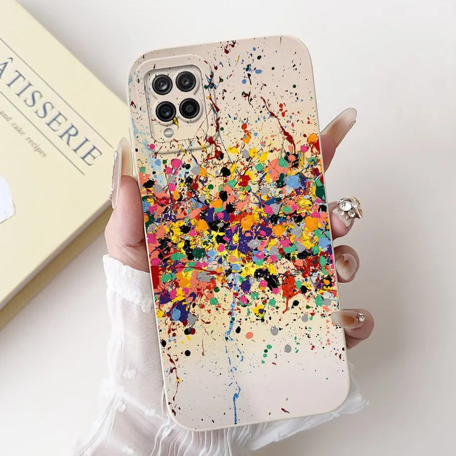 Case For Samsung Galaxy A22 M22 M32 4G Case SM-A225F SM-M225F SM-M325F Shockproof Cover Fashion Painted Soft Silicone Phone Capa