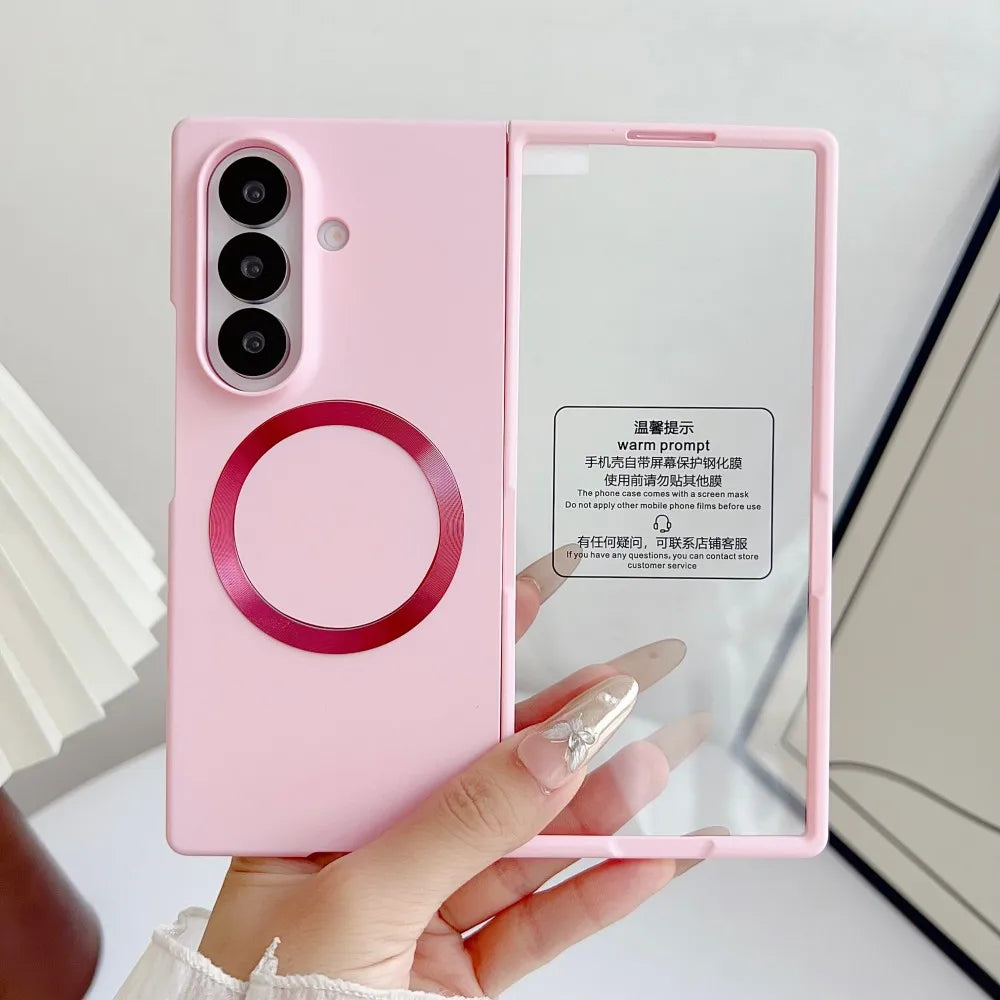 For Samsung Galaxy Z Fold 7 Case Hard PC Magnetic wireless charging Film Protective Back Cover case For Z Fold 7 Phone Shell