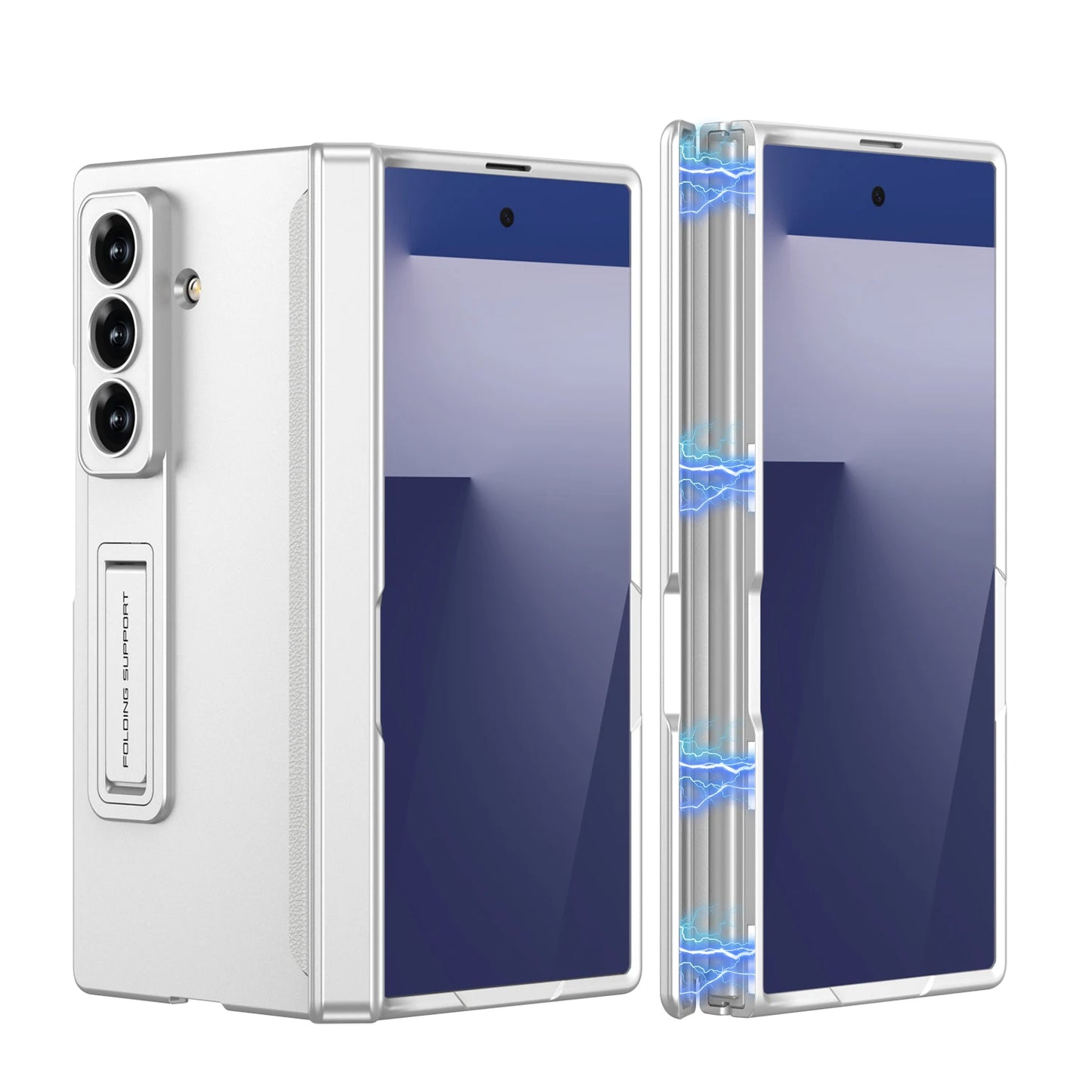 360 All-included Magnetic Hinge Case For Samsung Galaxy Z Fold 7 6 5 4 3 5G With Screen Protect  Glass Holder Shockproof Cover