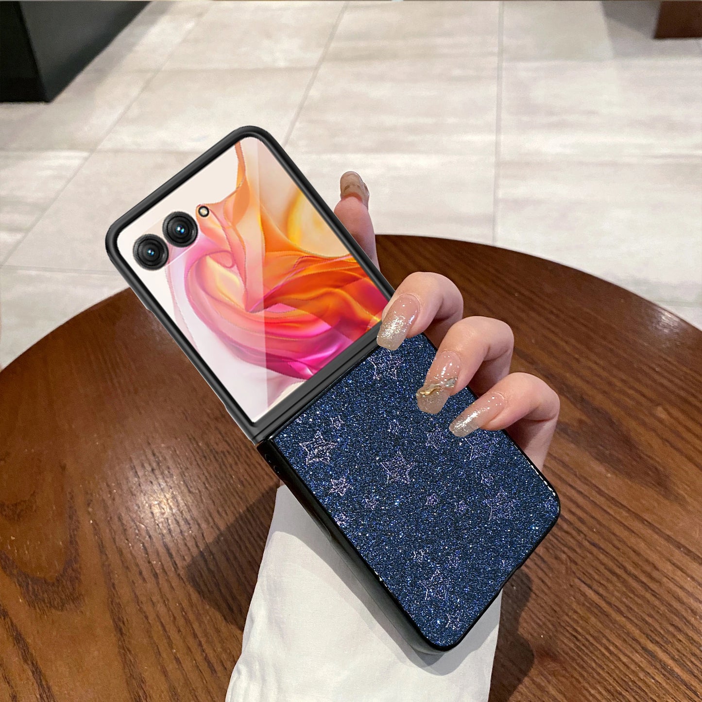 Luxury Twinkle twinkle Stars Phone Case For Motorola Razr 50 60 Ultra 2024 2025，+ 2024 + 2025 Matte Shockproof Hard Cover