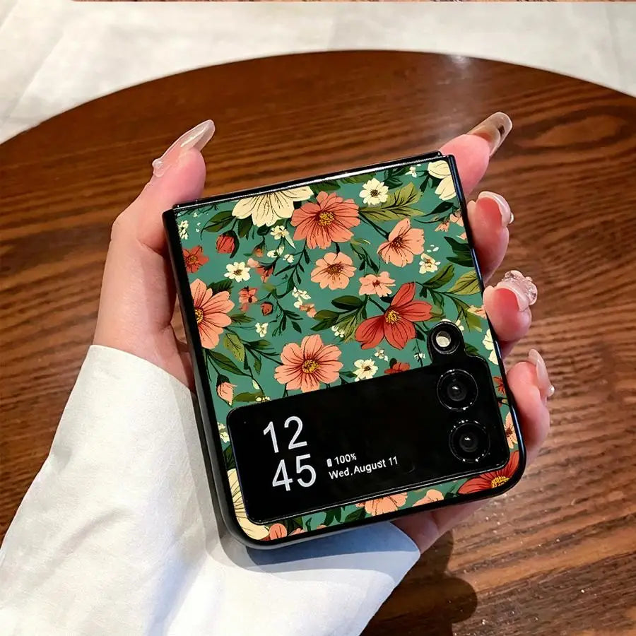 Case for Samsung Galaxy Z Flip 7 6 5 4 3 Z Fold 7 6 5 4 3 Phone Cover Colorful Flowers