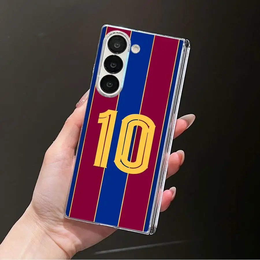Football Star Digital Art Hard Phone Cover Case for Samsung Galaxy ZFold7 ZFold3 Z Fold 7 6 5 4 3 ZFold5 ZFold6 ZFold4
