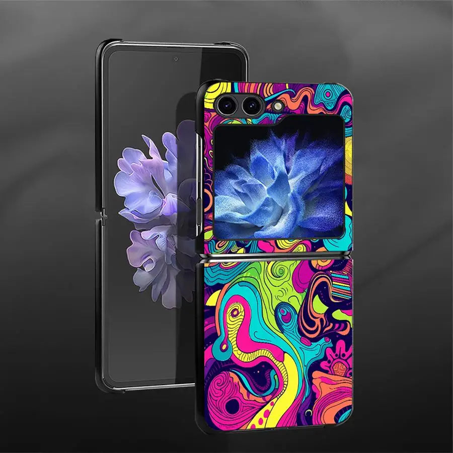 COLOR INK Graffiti Case for Samsung Galaxy Flip7 FE Flip6 Flip5 Z Flip 7 6 5 4 3 Flip4 Flip3 Back Phone Cover Funda