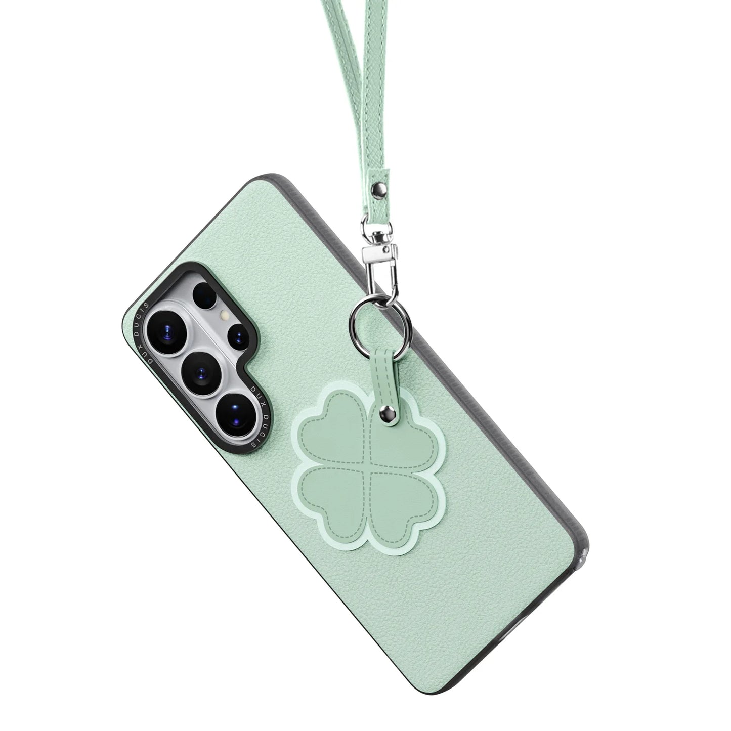 DUX DUCIS Ultra Thin Leather Case For Samsung Galaxy S26 Ultra S26 Plus with Shockproof Full Body Protection & Lanyard Design