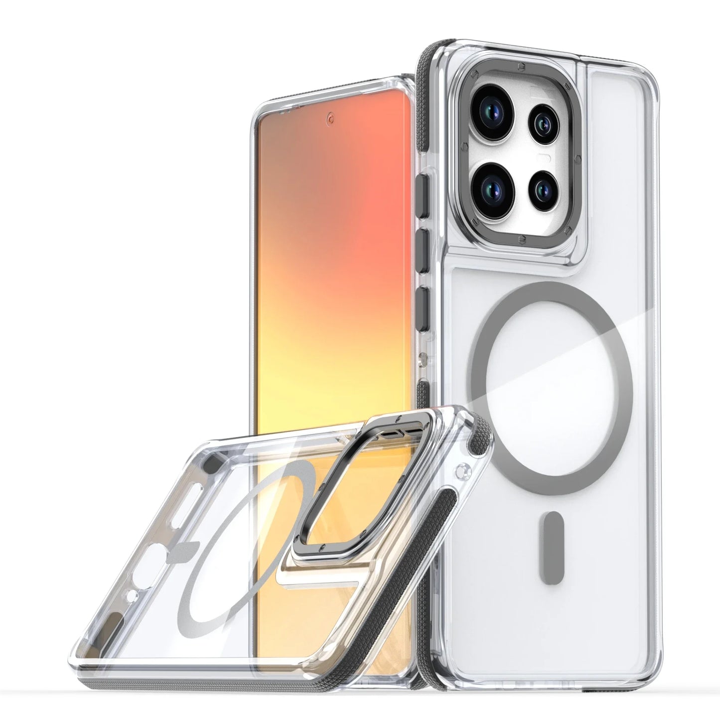 Luxury Shockproof Magnetic Transparent Case for Motorola Moto Edge 60 50 Fusion 50 Pro G86 G56 G15 G05 G55 G24 5G Magsafe Cover