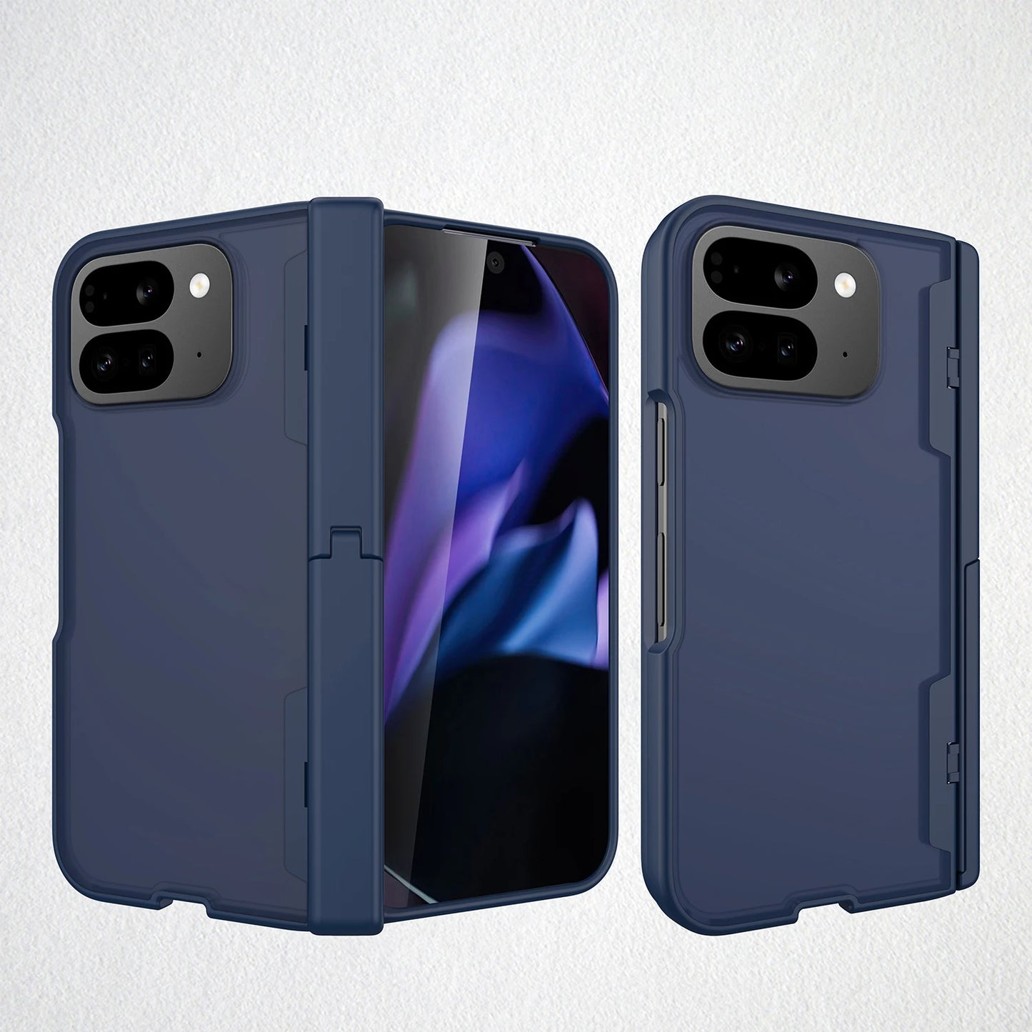 Kickstand Hinge Protective Frosted Case For Google Pixel 10Pro Fold With Built-in Tempered Glass Screen Protector