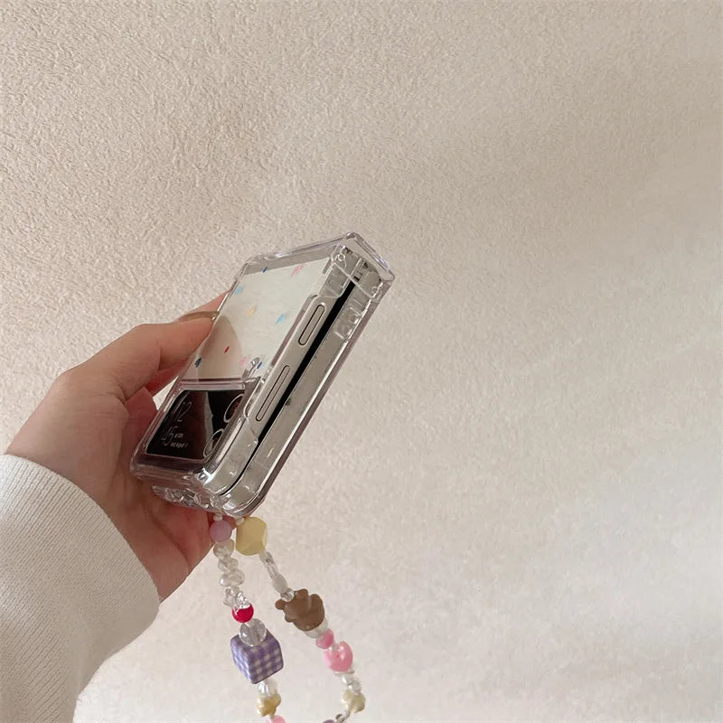 Cartoon Animals Hats Phone Case for Samsung Galaxy Z Flip 7 6 5 4 Protective Back Cover for ZFlip5 ZFlip6 ZFlip7 Case Shell