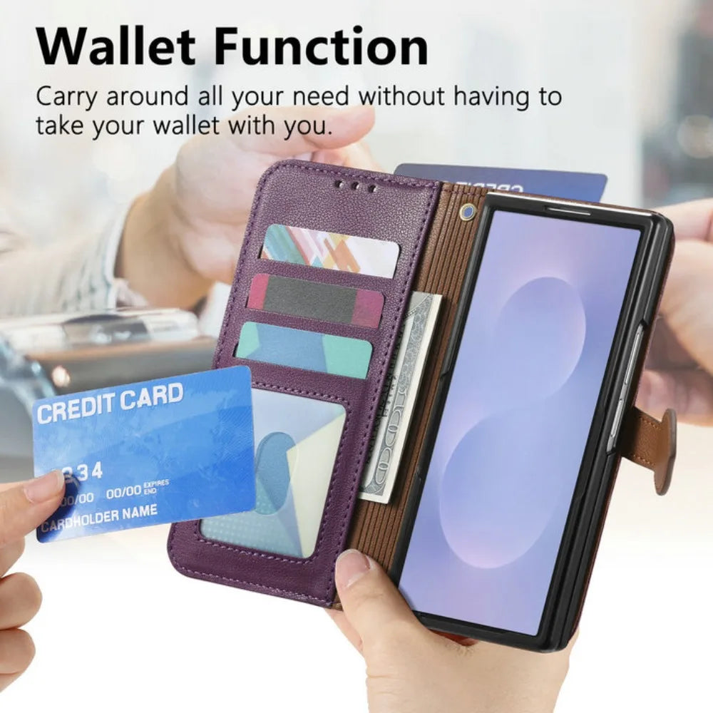 Z Fold8 Ultra 5G Flip Case For Samsung Galaxy Z Fold 8 Ultra Crossbody Zipper Leather Wallet Funda Galaxy Z Fold 8 Ultra Cover