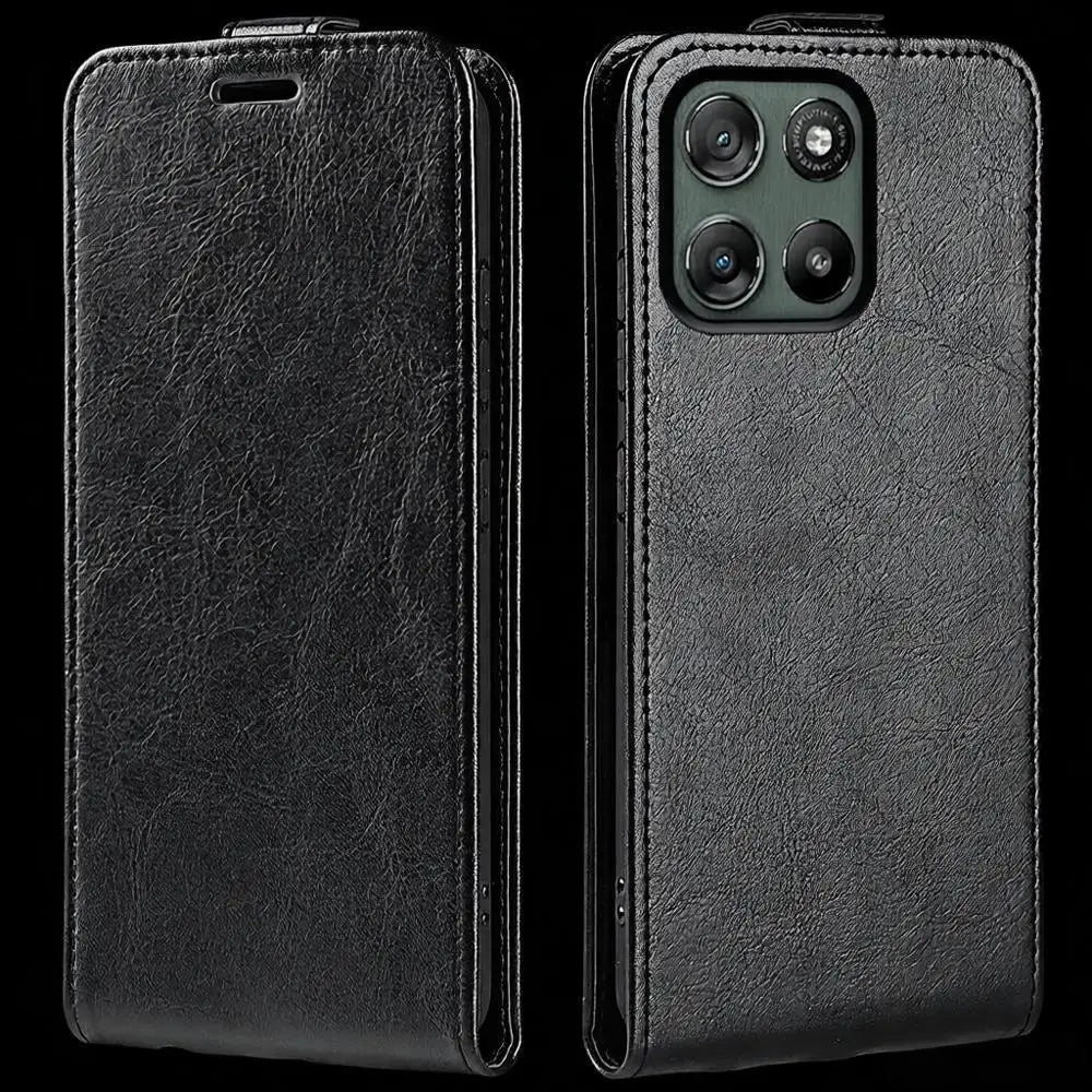 Vertical Flip Leather Cover Case For Motorola G77 G67 G86 Power G57 G06 Edge 70 60 50 Fusion Pro G Play 5G Signature Phone Case