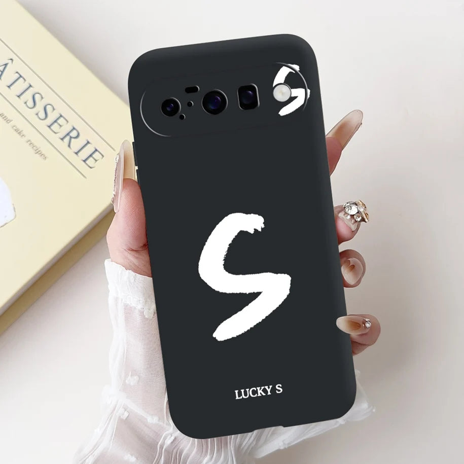 For Google Pixel 10 Pro XL 5G Case Lucky Crown Flower Letters Silicone Soft Cover For Pixel10 10Pro Pixel10 pro XL Protect Cover