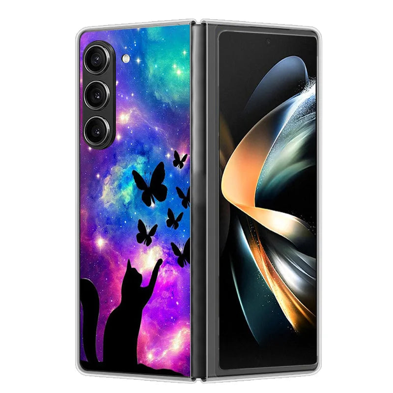 Case For Samsung Galaxy Z Fold 6 Cover Shockproof Hard Plastic PC Cases For Samsung Z Fold6 Fold 6 5G Fundas Cute Painted Bumper