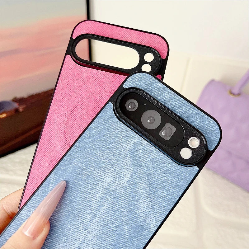 Luxury Magnetic Denim Case For Google Pixel 10 9a 9 ProXL 8 8a 7 7a 6 6a Pro 5G Lens Protection For Magsafe Shockproof Cover