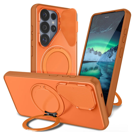 Camera Stand Bracket Protect Magnetic Case for Samsung Galaxy S26 Ultra S25 S24 Plus Edge A07 A17 A57 A36 A56 A16 A26 Cover