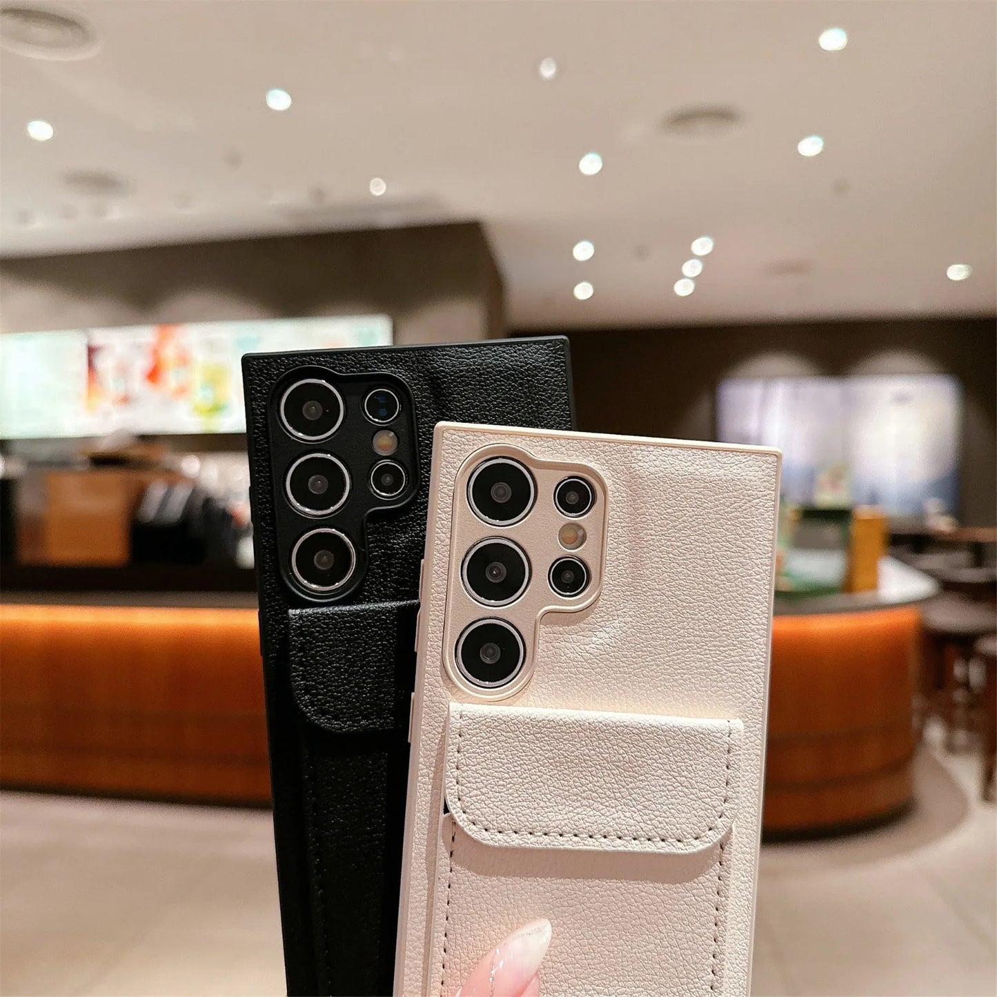 Vegan Leather Solid Color Wallet Case For Samsung Galaxy S26 Ultra S25 S24 S23 Plus Card Slot Stand Anti-Shock Cover