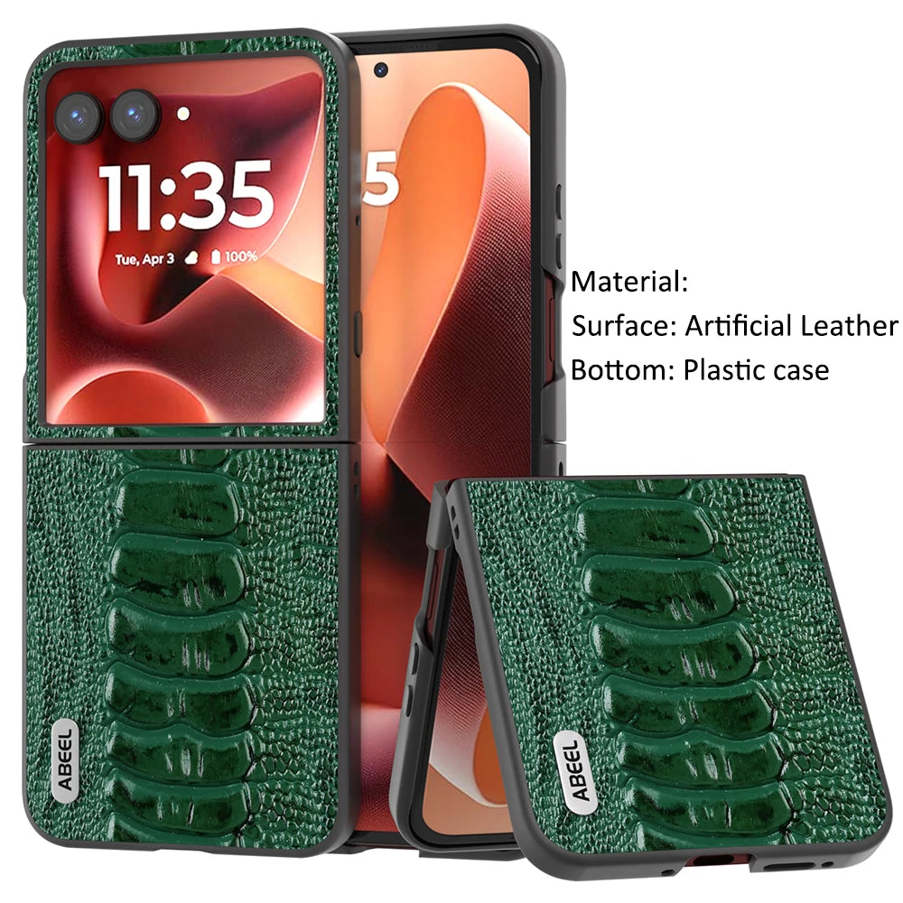 Alligator Crocodile Pattern Artificial  Leather Folding Case For Motorola Razr 60 Ultra / Razr60 / Razr 50 Ultra
