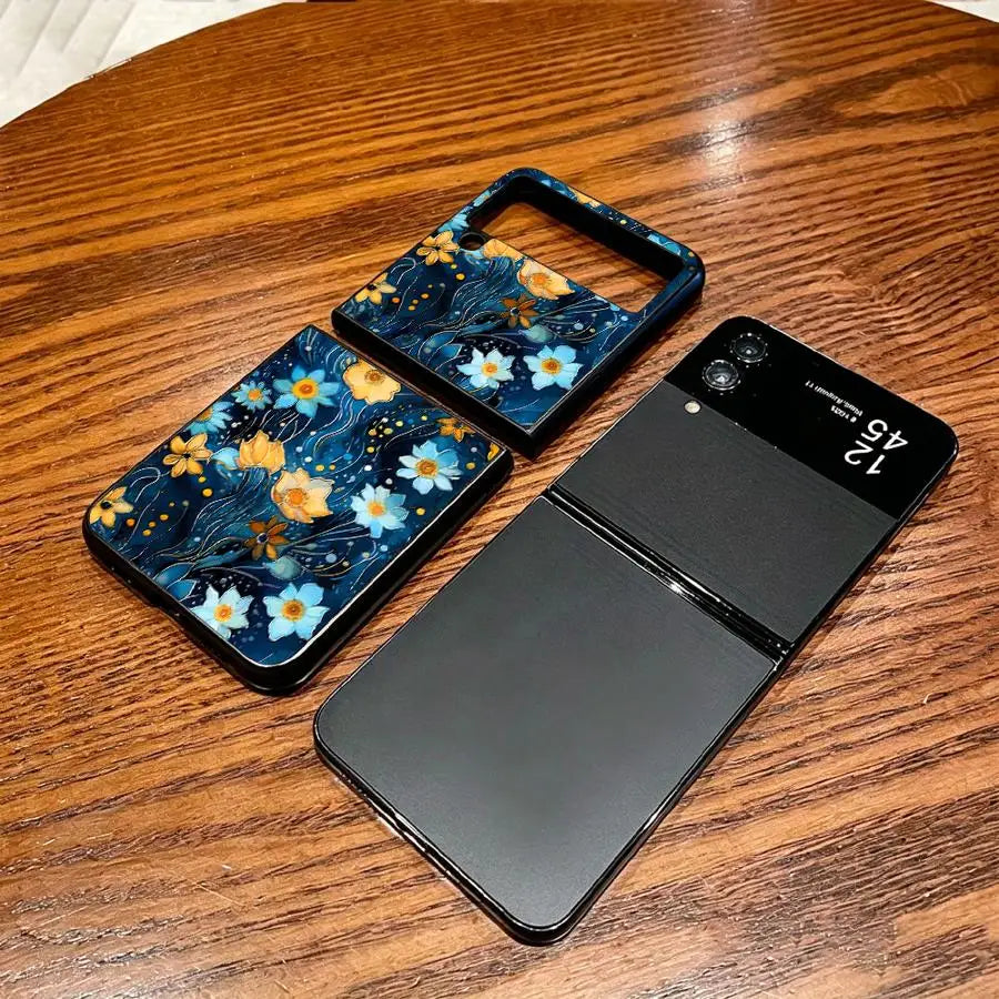 Phone Cover Case for Samsung Galaxy Z Flip 7 6 5 4 3 Z Fold 7 6 5 4 3 Beautiful Flowers