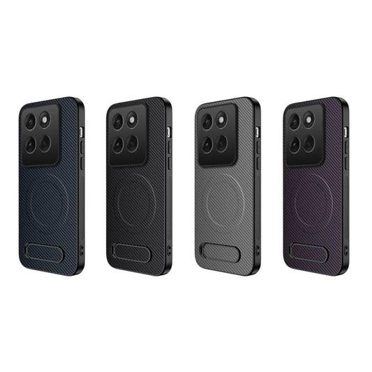 Luxury Carbon Fiber Texture Magnetic Case For Motorola Moto Edge 70 60S 50 Neo Ultra Fusion Pro Anti-fall Foldable Stands Cover