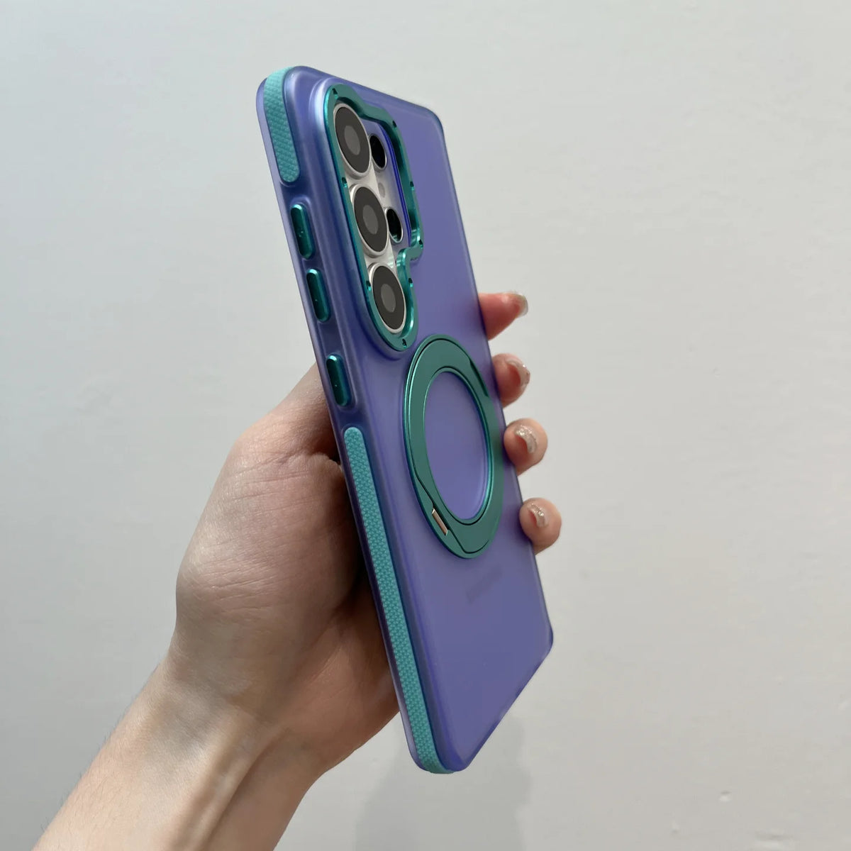 New for Magsafe 360°Rotatable Ring Stand Case for Samsung Galaxy S26 S25 S23 Ultra Plus S24FE S22Ultra Colorful Shockproof Cover