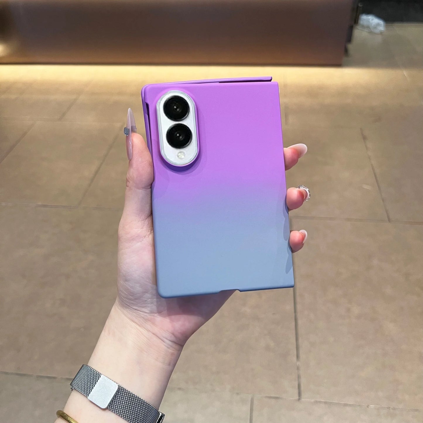 New Classic Korean Gradient Color Frosted Phone Case for Samsung Galaxy Z Fold 8 Wide Z Fold 8 Wide Shockproof Hard Cover