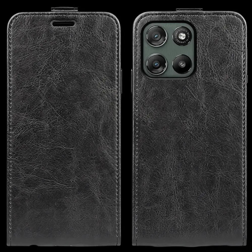 Vertical Flip Leather Cover Case For Motorola G77 G67 G86 Power G57 G06 Edge 70 60 50 Fusion Pro G Play 5G Signature Phone Case