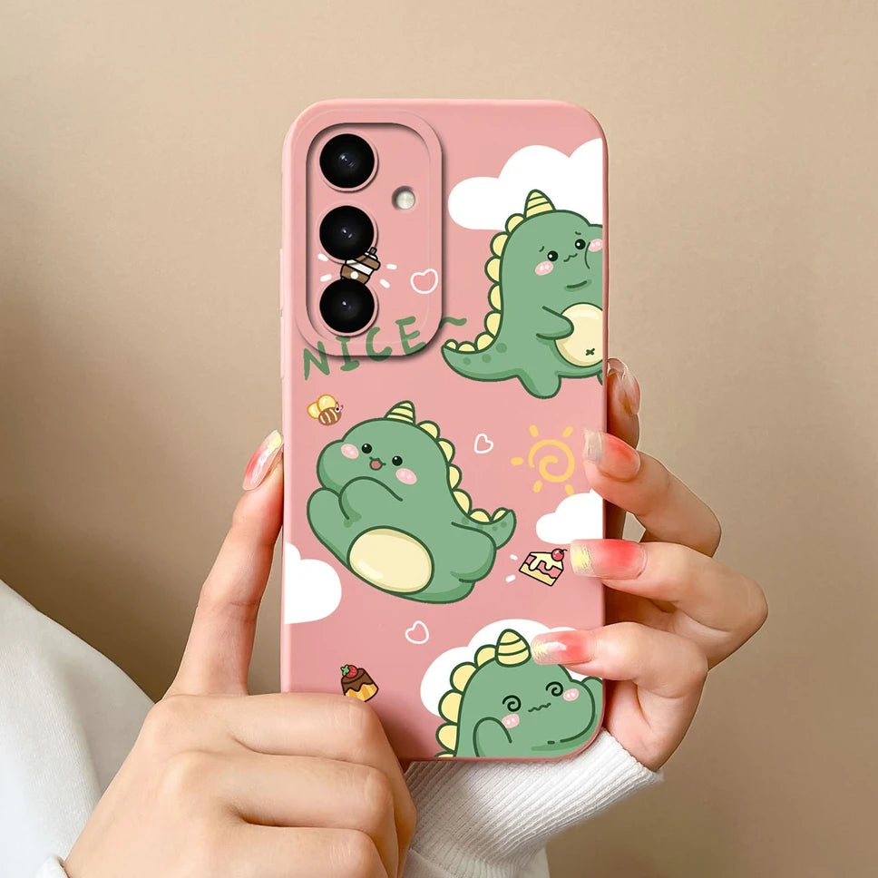 For Samsung Galaxy S25 Ultra Plus 5G Phone Case Cute Dinosaur Protective Back Cover For SamsungGalaxy S 25 Ultra + Funda Capa