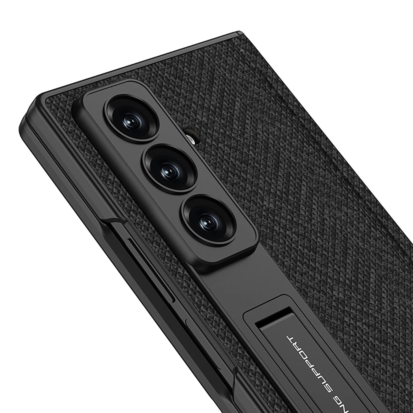 Magnetic Hinge All-included Case For Samsung Galaxy Z Fold 7 Nylon Fabric Screen Glass Protective Cover For Galaxy Z Fold7 Case