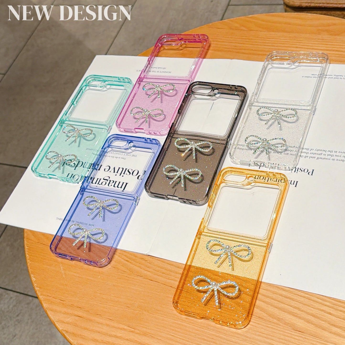 for Motorola Razr 70 60 50 Ultra 40 60Ultra 70Ultra Korean 3D Glitter Rhinestone Bowknot Fold Case Shockproof Soft Cover
