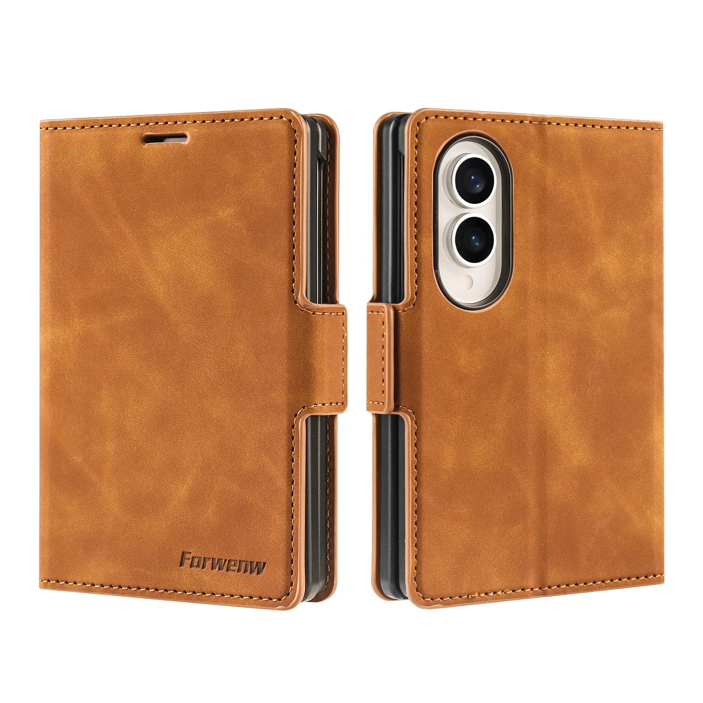 Luxury Business Flip Card Slot Wallet Leather Phone Case‌ for Samsung Z Fold 8 Wide Shockproof Book Stand Comfortable Grip Cover