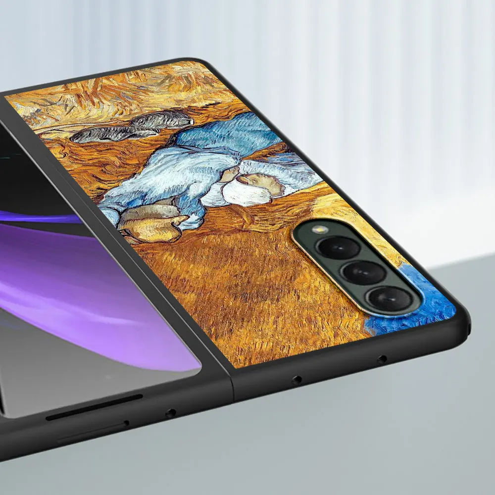 Van Gogh Cases for Samsung Galaxy ZFold4 Z Fold5 ZFold6 5G Z Fold4 Z Fold3 Protection Capa Shockproof Cover Black