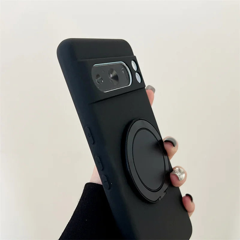 Stand Bracket Wireless Charging Magnetic For Magsafe Case For Google Pixel 10 6 7 8 9 Pro XL 7A 8A 9A Soft Shockproof Back Cover