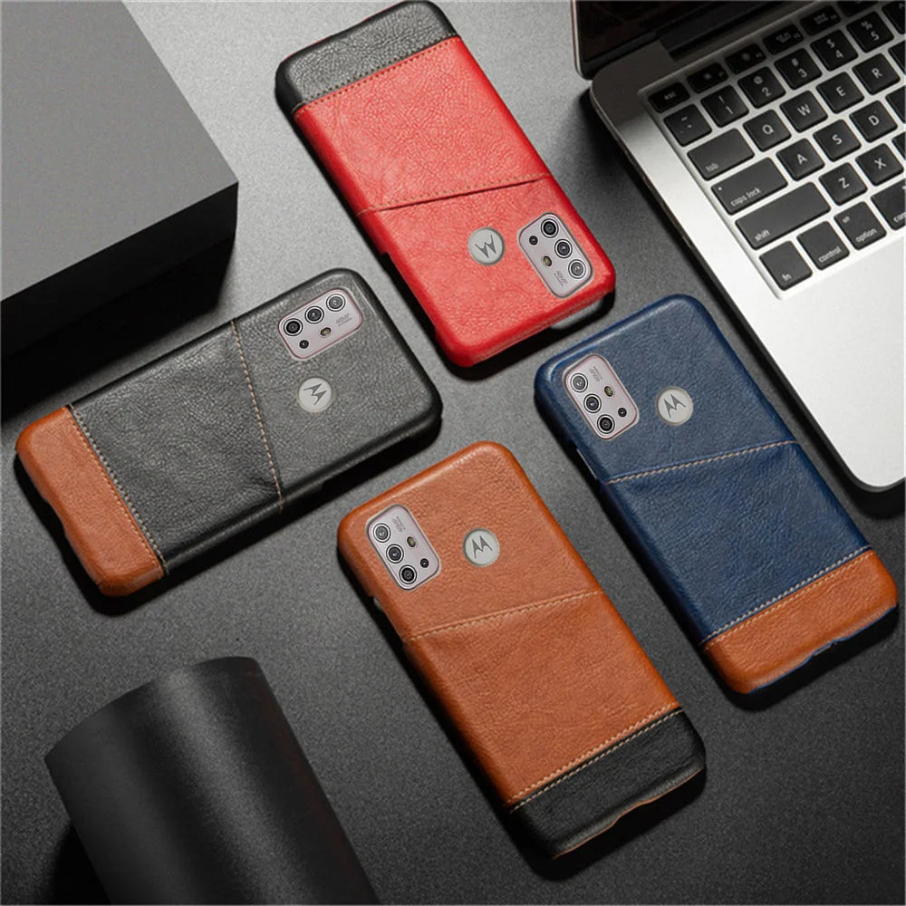For Motorola Moto G10 G30 G50 G60 Case Card Slot Mixed Splice PU Leather Cover for Moto G60 G60S G100 G200 Back Coque Funda