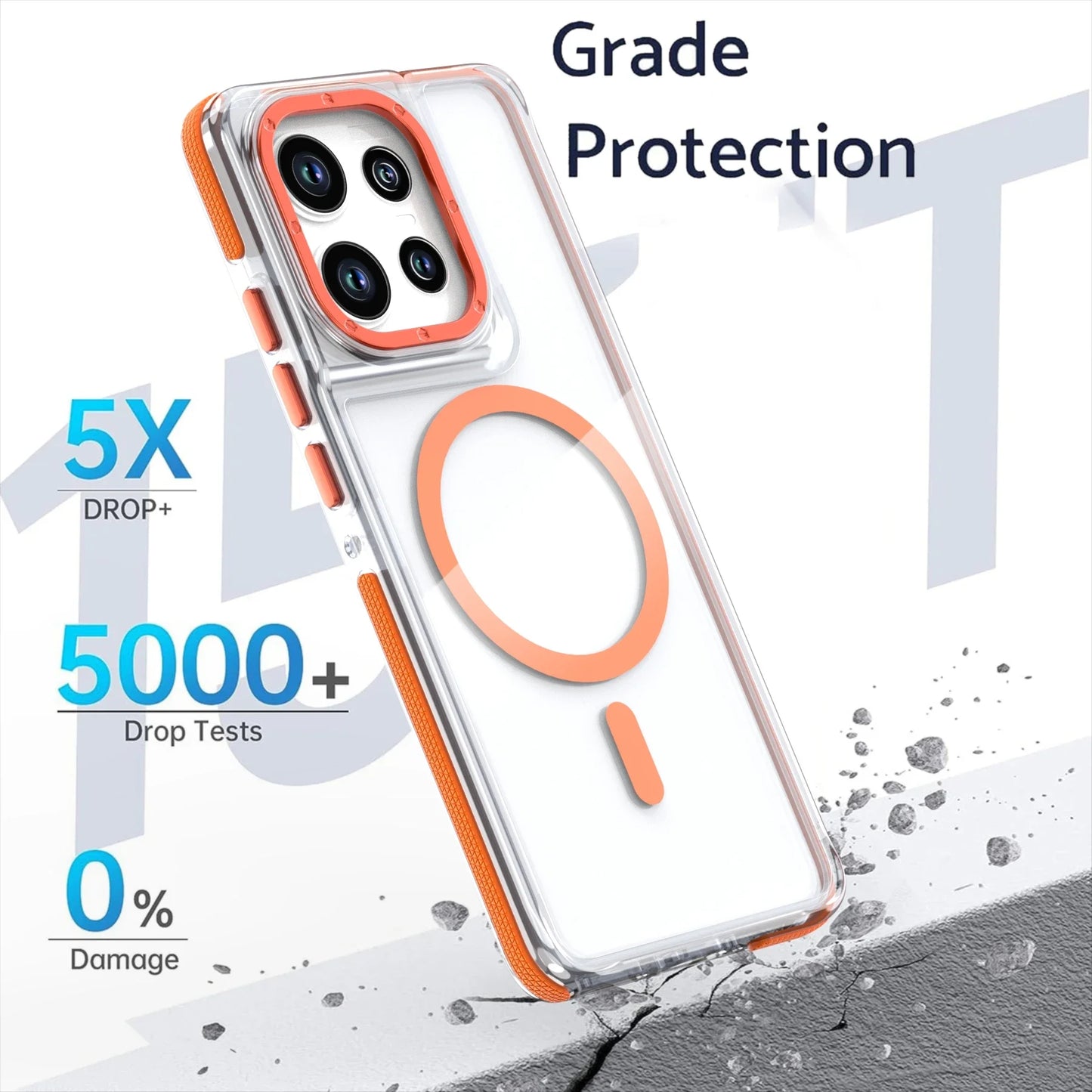 Luxury Shockproof Magnetic Transparent Case for Motorola Moto Edge 60 50 Fusion 50 Pro G86 G56 G15 G05 G55 G24 5G Magsafe Cover
