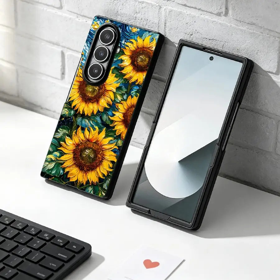 Phone Cover Case for Samsung Galaxy Z Flip 7 6 5 4 3 Z Fold 7 6 5 4 3 Van Gogh Sunflowers