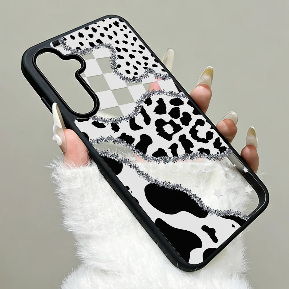 Soft Silicone Matte Phone Case For Samsung A56 5G A17 A16 A55 A54 A15 A07 A06 A36 A35 A26 A25 A05s A12 A13 A14 A34 Leopard Cover