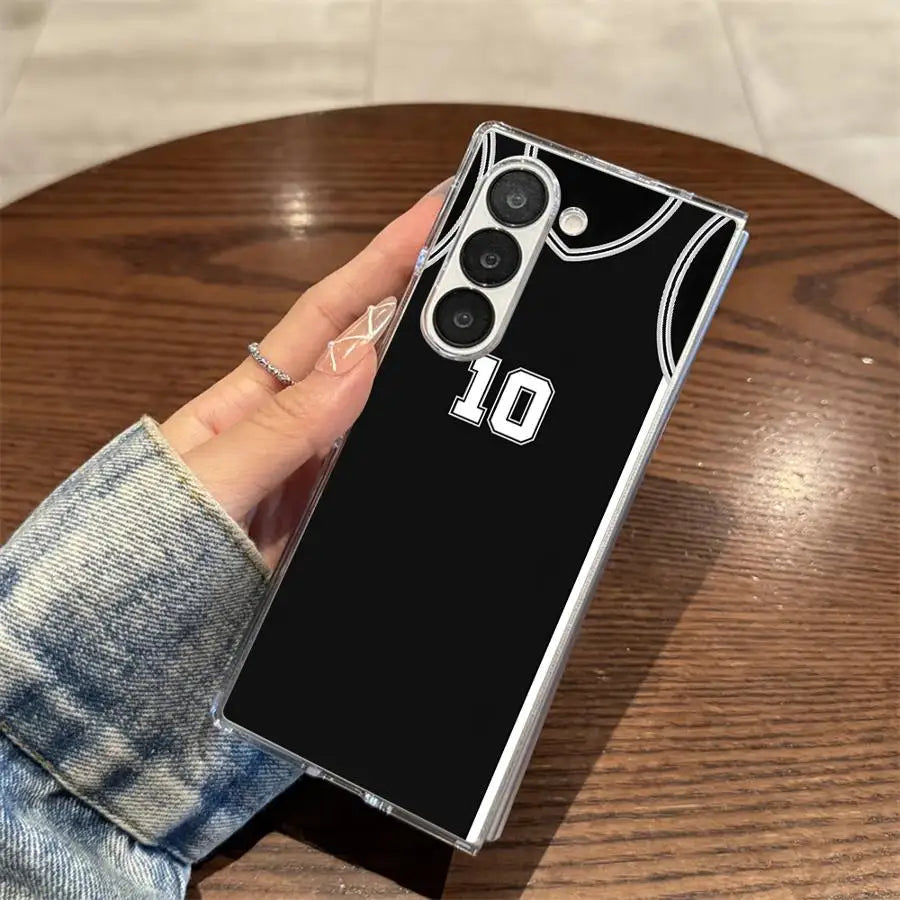 Transparent Soft Phone Cover Case for Samsung Galaxy ZFold6 Z Fold 7 6 5 4 3 ZFold3 ZFold5 ZFold7 ZFold4 Basketball Player