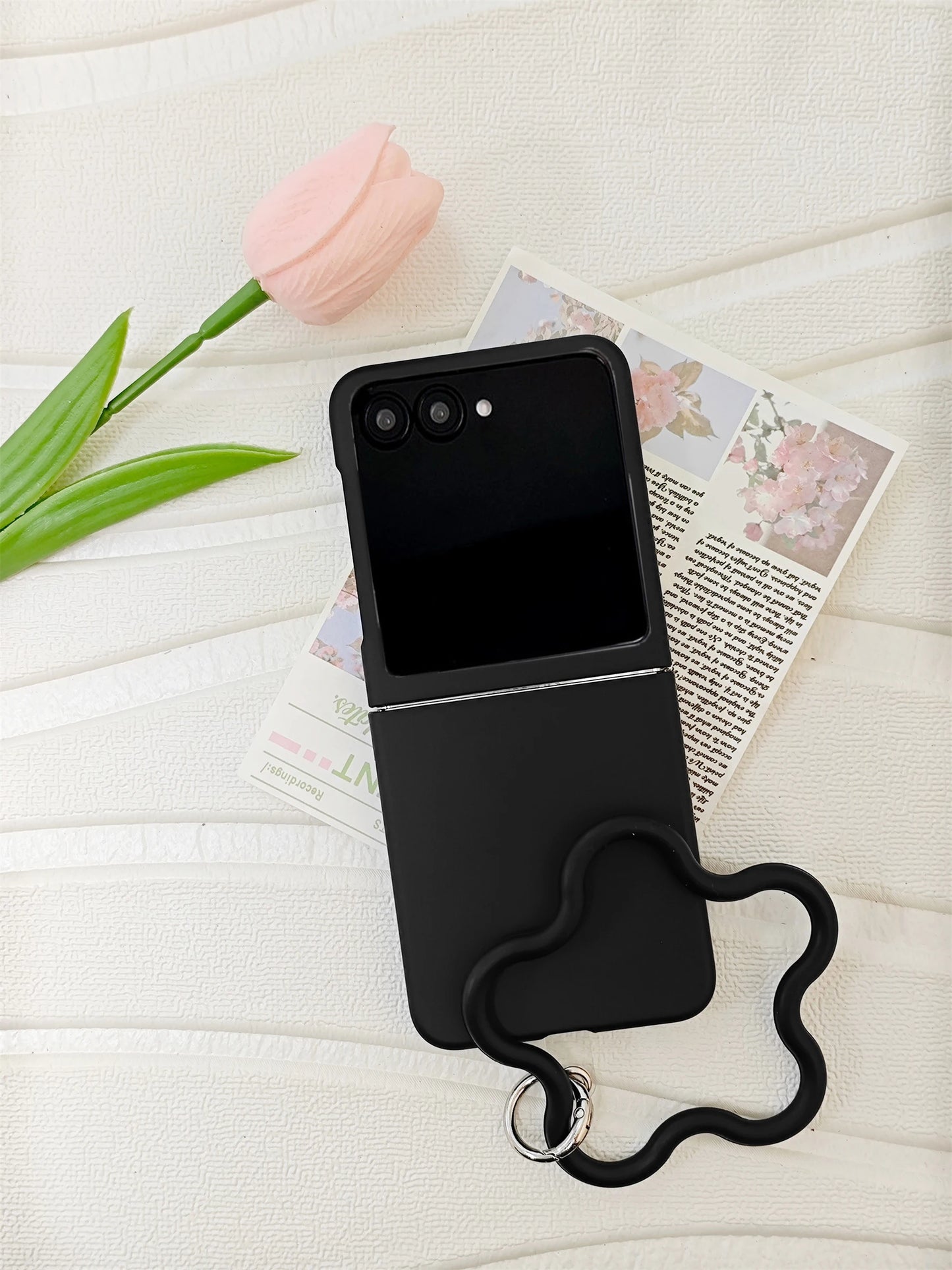 Cute Korean Gradient Color Case with Silicone Star Bracelet for Motorola Razr70/60/50 Ultra Razr60 Pro Razr 70/60/50 Back Cover