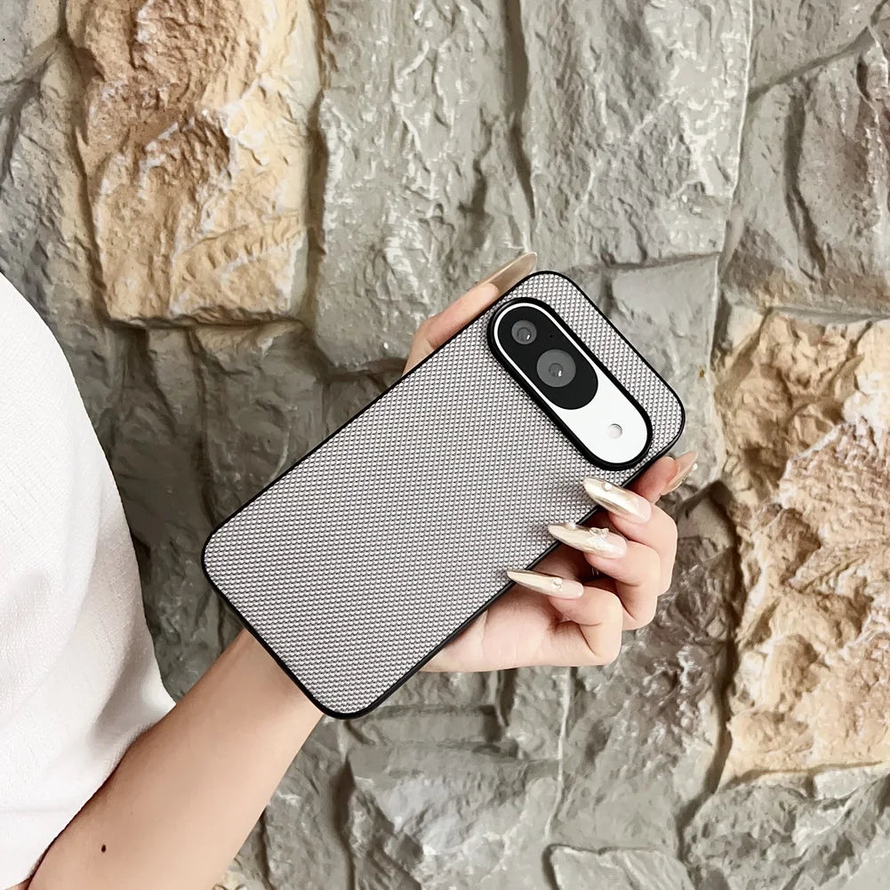 Touch feel of nylon pattern cloth case For Google Pixel10 Pro XL Pixel 10 Pro 9 Pro 9A Pixel 8 8A 7A 7 Pro Soft TPU Phone Cover