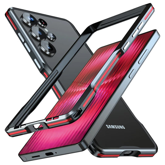For Samsung Galaxy S25 S24 S23 Ultra Metal Frame Case Aviation Aluminum Alloy Armor Bumper Shockproof Cover for Galaxy S25Ultra