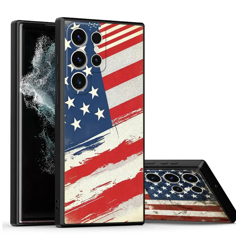 National Flag Pattern Case for Samsung Galaxy S26 S21 FE S20 S10 S9 S23 Note 20 Ultra 8 9 10 S24 Plus S25 Ultra Funda Phone