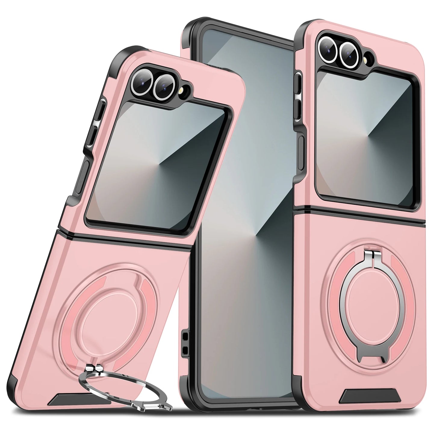 Phone Case for Samsung Galaxy Z Flip 8 7 6 Flip7 FE 360 Degree Rotating Magnetic Bracket Shockproof Armor Protection Back Cover