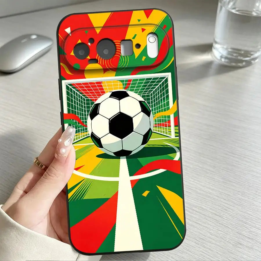 Case for Google Pixel 10A 6 7 8 Pro 9a 8a 6a 7a 10 9 Pro XL Funda Phone Cover Soccer Goal
