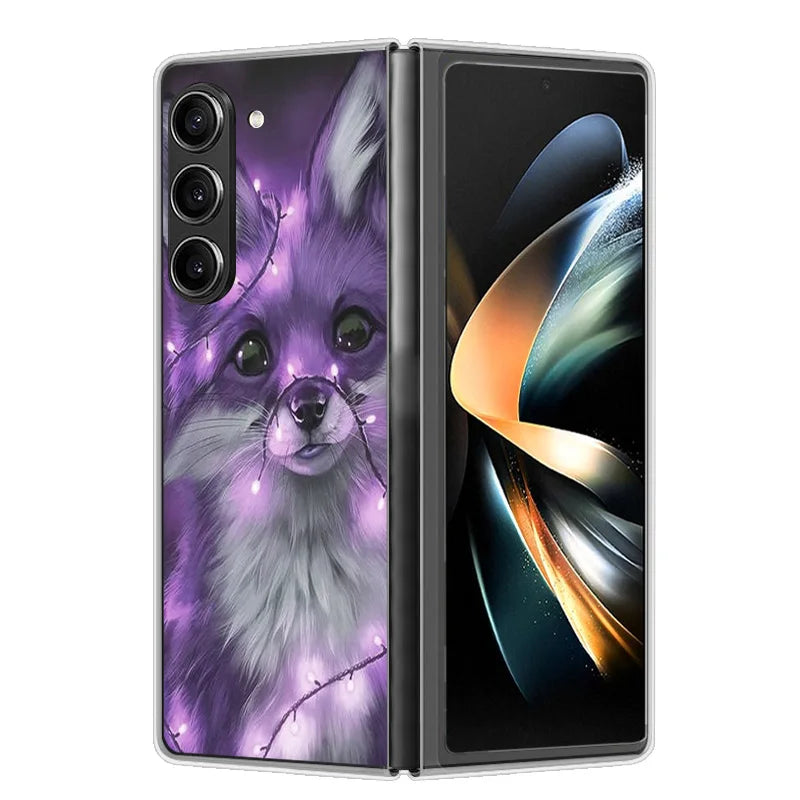 Case For Samsung Galaxy Z Fold 6 Cover Shockproof Hard Plastic PC Cases For Samsung Z Fold6 Fold 6 5G Fundas Cute Painted Bumper