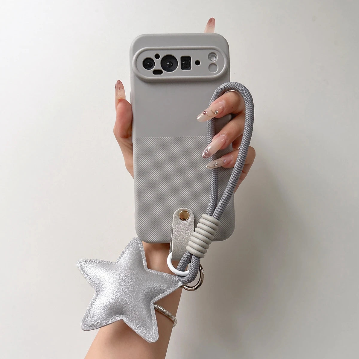Polka Dot Silicone Star Strap Lanyard Phone Case For Google Pixel 10 6 7 8 9 10 Pro 10A 9A 8A 7A 6A Pixel 9 Pro XL 5G Soft Cover