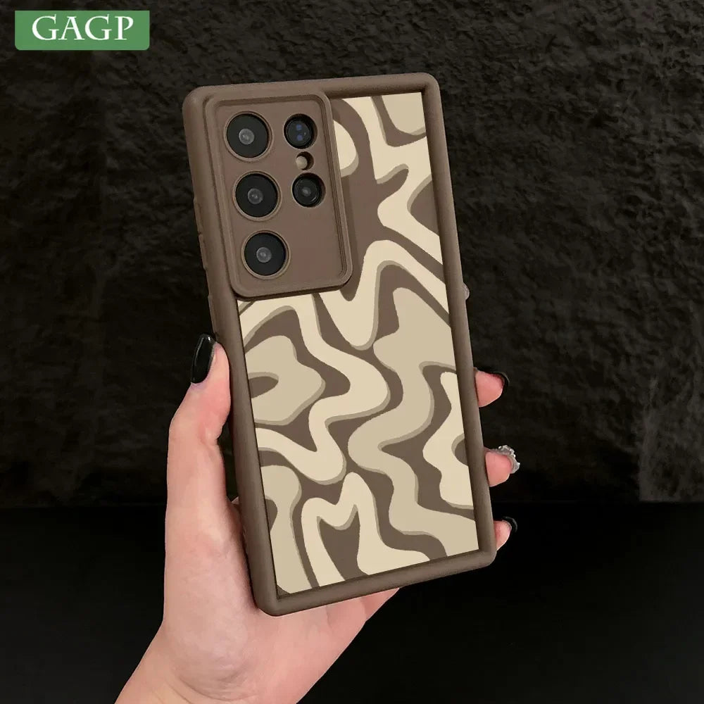 A55 A56 Case Colorful Striped Soft Silicone Y2K Case for Samsung Galaxy S25 Ultra S24 Plus S23 FE S22 S21 S20 A35 A25 A15 Cover