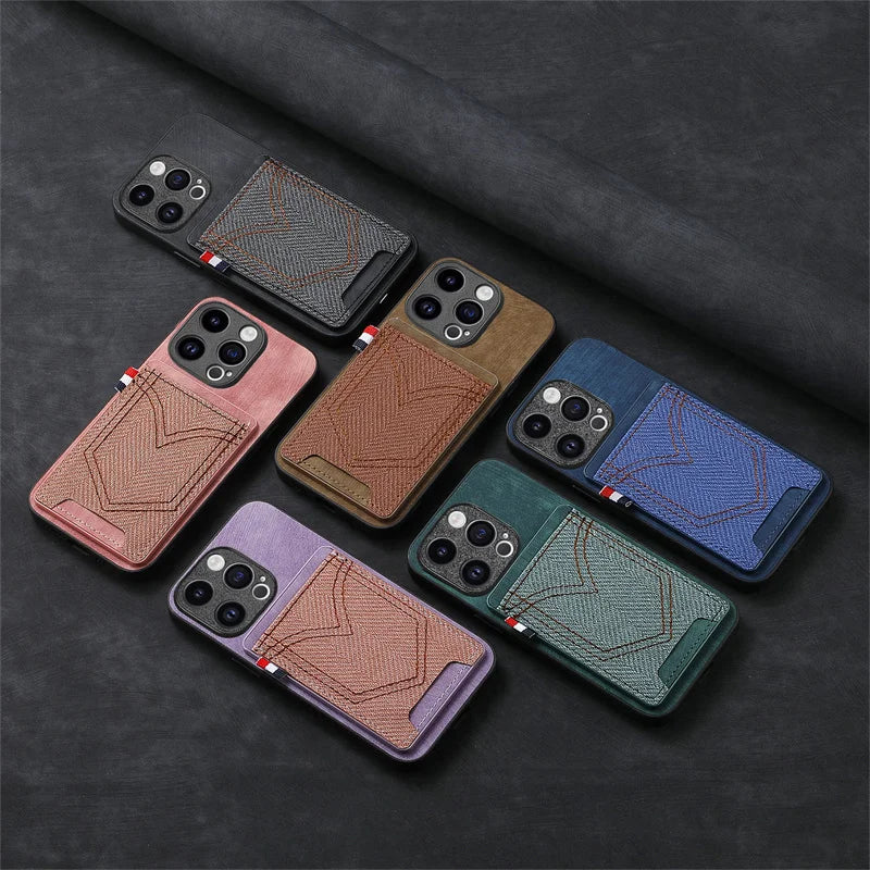 Magnet Case For Motorola Moto G Power Play Stylus 2024 4G 5G Edge 50 Ultra Pro Jeans Heavy Wallet Card Shockproof Cover Case