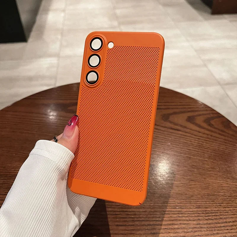 Breathable Heat Dissipation Cooling Case For Samsung Galaxy S25 S24 UItra S23 S22 S21 Plus PC Hard Back Cover