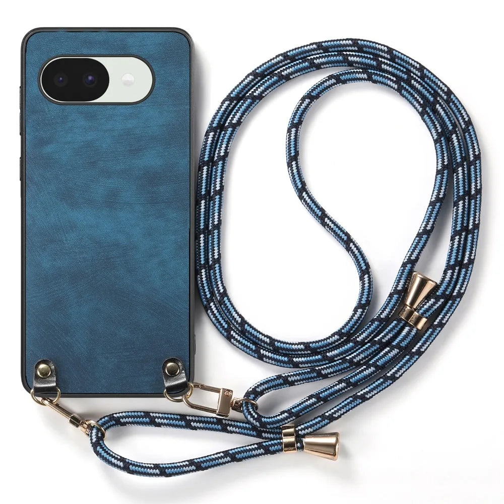 Luxury Case For Google Pixel 11 Pro XL 5G Crossbody Strap Armor Leather Back Etui Pixel 11 Pro Shockproof Funda