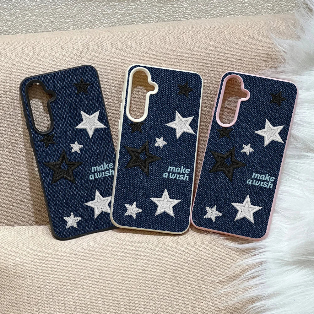 Star Phone Case For Samsung S26 Ultra A57 5G A56 5G S25 Ultra A37 A55 A17 A07 A26 S24 FE A05s Silicone Capinha Caha Shockproof