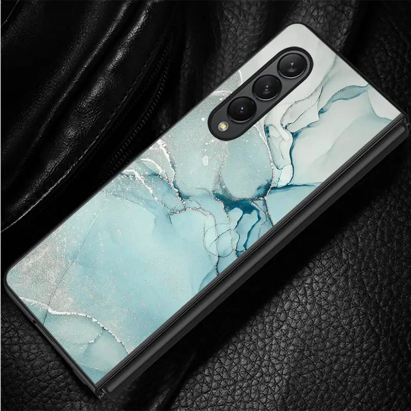 Granite Marble Case for Samsung Galaxy Z Fold3 Z Fold4 5G Z Fold5 5G Z Fold6 ZFold4 Shockproof Cases Funda Protection Cover